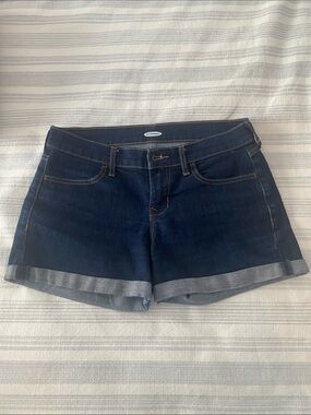 Old Navy Dark Blue Rolled-Hem Denim Shorts